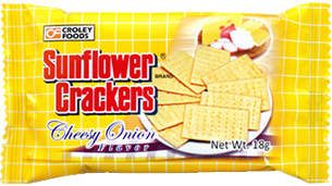 Sunflower Brand Crackers Cheesy Onion Flavour 20x10x18g