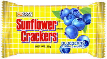 Sunflower Brand Crackers Blueberry Sandwich 36x10x27g