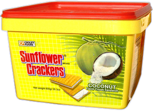 Sunflower Brand Crackers Coconut Sandwich 12x800g