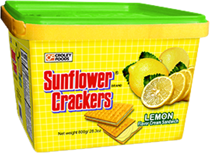 Sunflower Brand Crackers Lemon Sandwich 12x800g