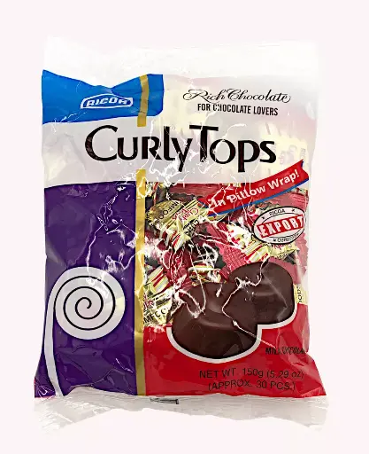 Ricoa Curly Tops Milk Chocolate 24x150g