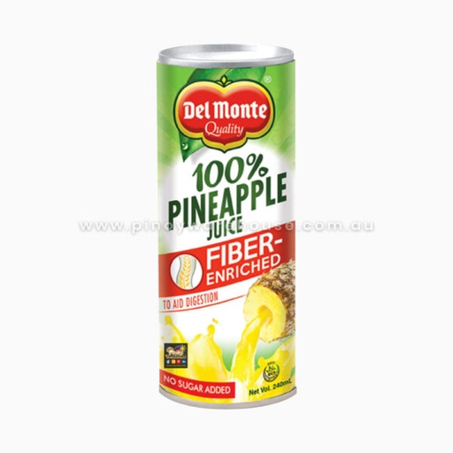 Del Monte 100% Pineapple Juice Fibre-Enriched 24x220ml