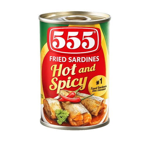 [555-HSP-006] 555 Fried Sardines Hot & Spicy 100x155g ***Back In Stock***