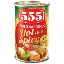 555 Fried Sardines Hot & Spicy 100x155g