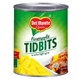 [DEL-TEL-023] Del Monte Pineapple Tidbits in Extra Light Syrup 24x432g ***Back In Stock***