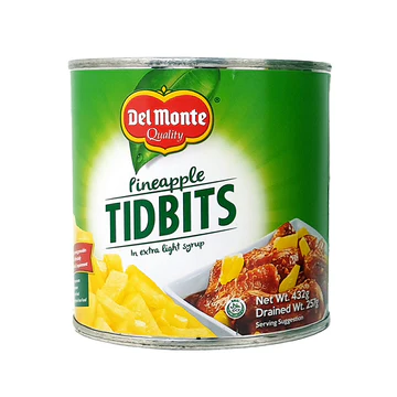 Del Monte Pineapple Tidbits in Extra Light Syrup 24x432g