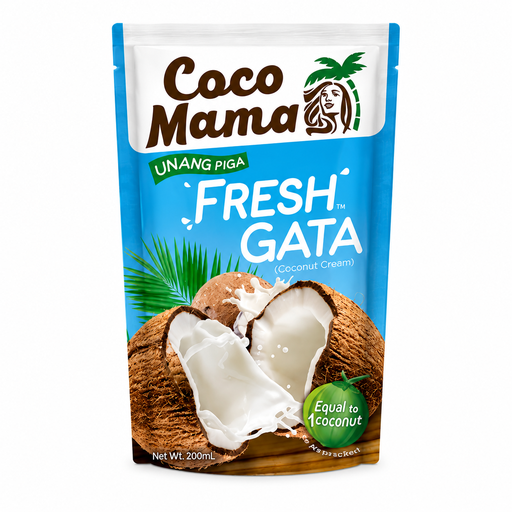 [COC-CC2-002] Coco Mama Fresh Gata (Coconut Cream) in Pouch 48x200ml (Small) ***Back In Stock***