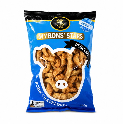 [MYR-REG-003] Myrons' Stars Pork Crackers Regular 40x140g