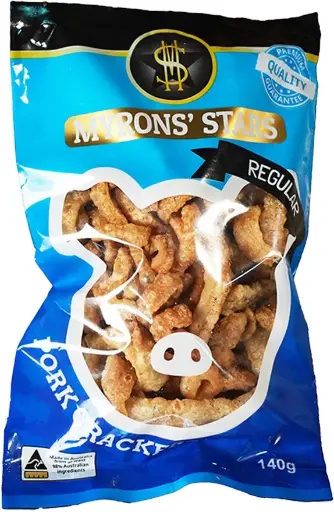 Myrons' Stars Pork Crackers Regular 40x140g
