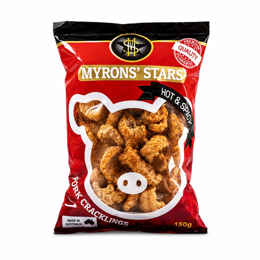 [MYR-HSP-002] Myrons' Stars Pork Crackers Hot & Spicy 40x150g