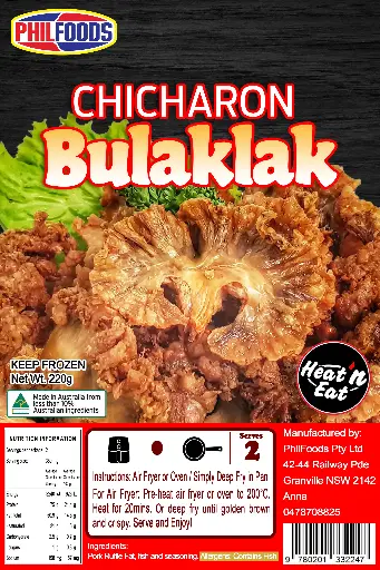 PhilFoods Chicharon Bulaklak 30x220g (FROZEN)