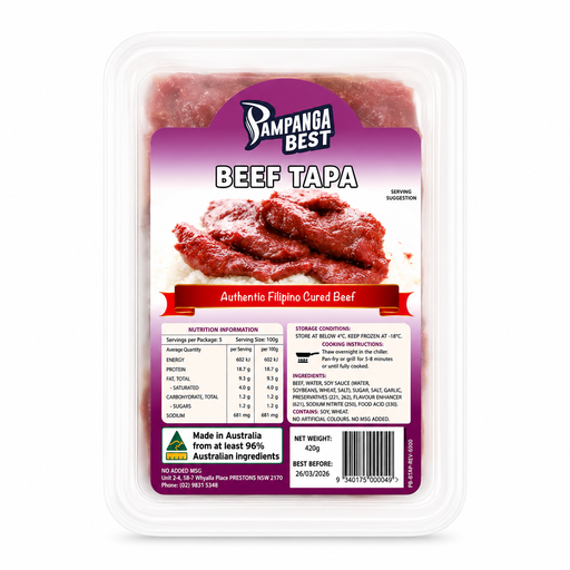 [PAM-TAP-001] FROZEN Pampanga Best Beef Tapa 30x420g 